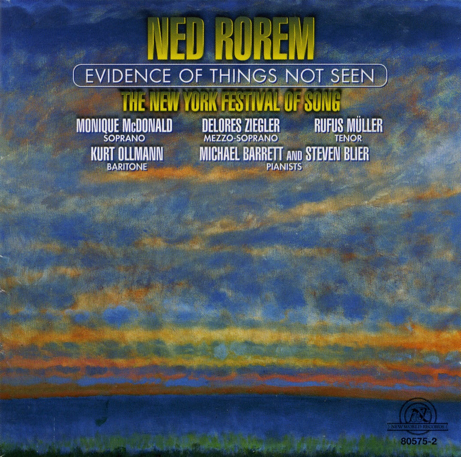 Ned Rorem: Evidence of Things Not Seen